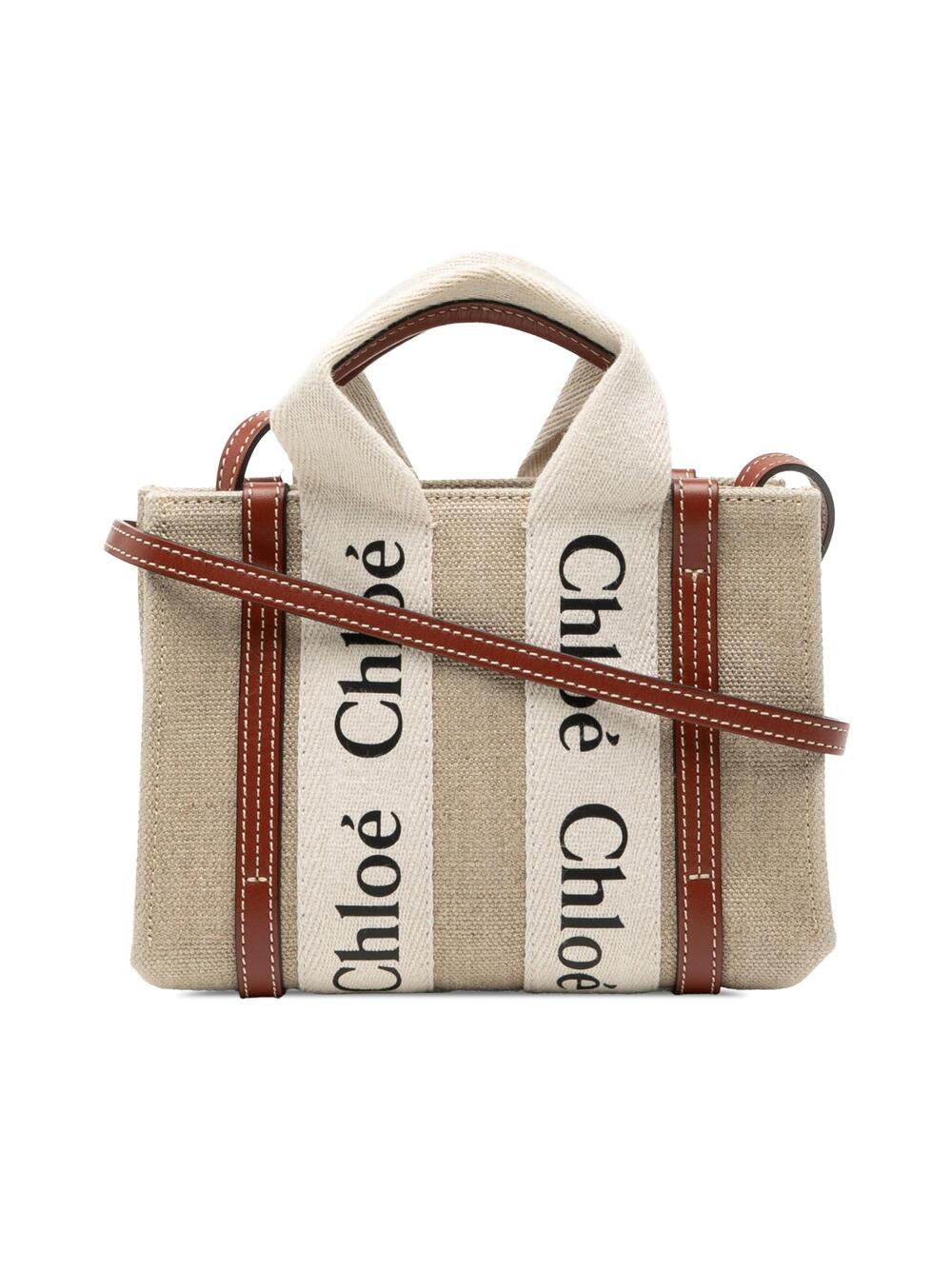 Chloe Woody Convertible Tote Canvas #297761C80B
